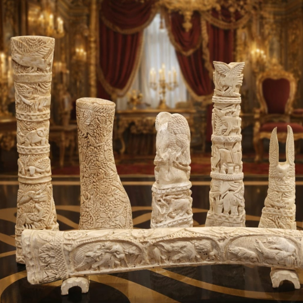 Camel Bone Carved Showpiece Collection – Mixed Designs
