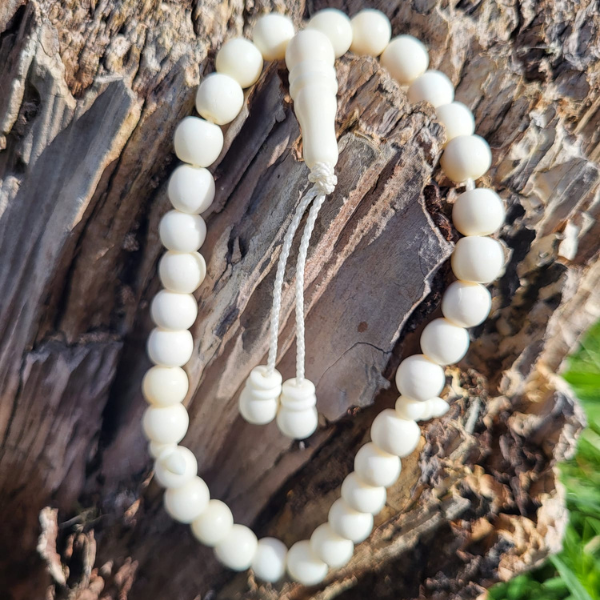 Camel Bone Tasbih – Compact Round Beads