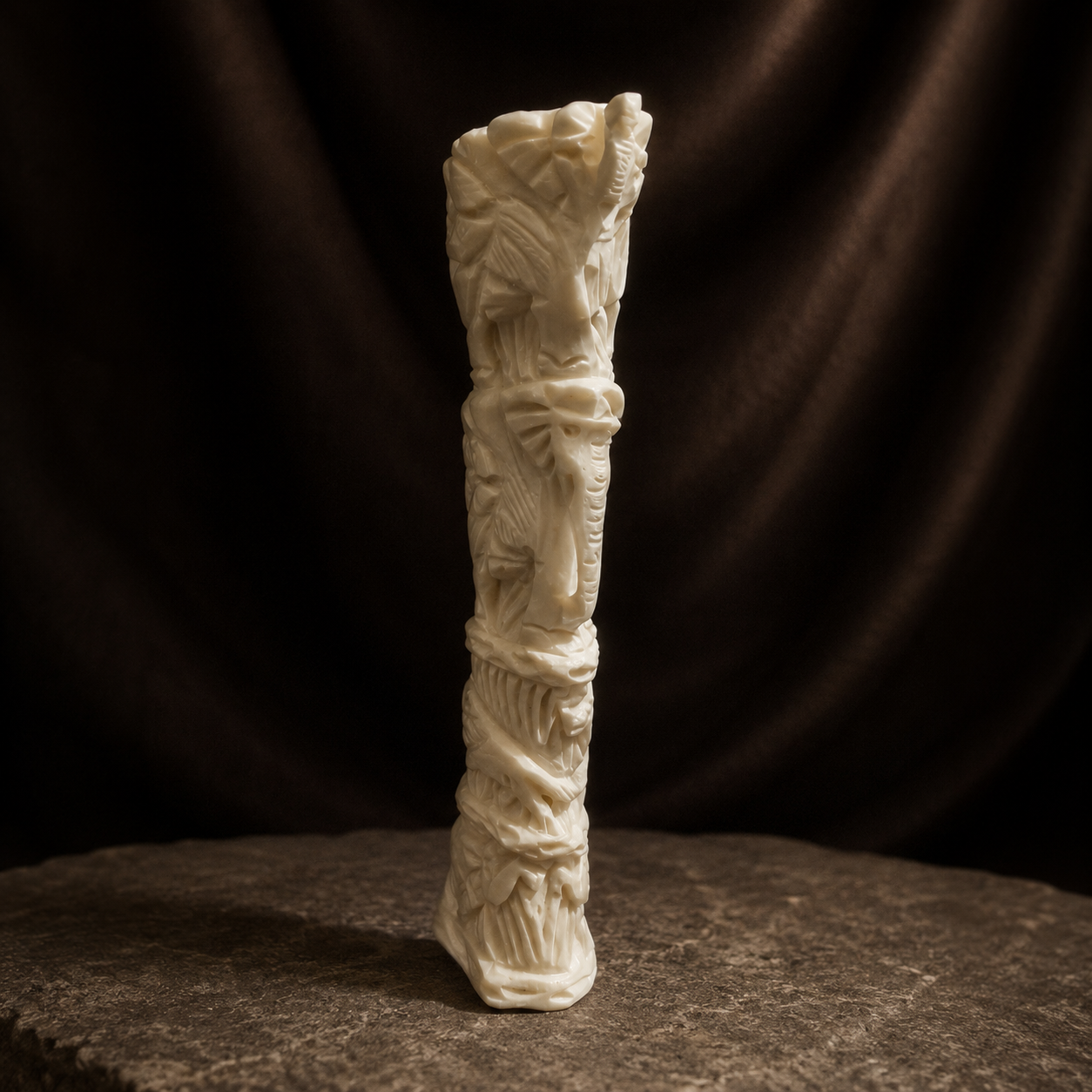 Camel Bone Carved Tribal Totem Cylinder